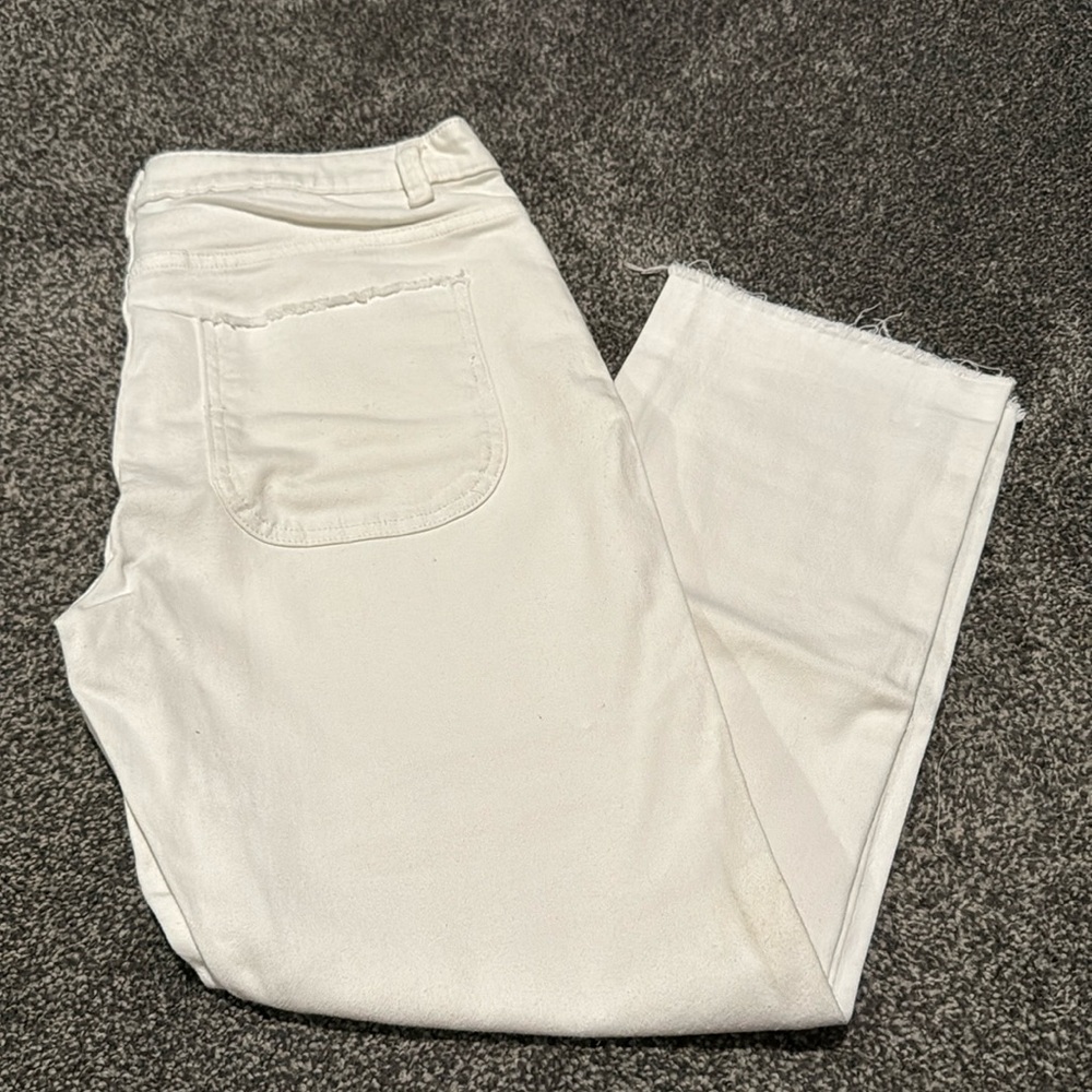 Michael Kors white denim cropped